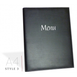 Belle Vous Protege Menu A4 (5 Pcs) - Porte Menu Restaurant 2 Page Double  Face Style Américain 