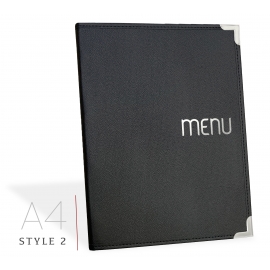 Belle Vous Protege Menu A4 (5 Pcs) - Porte Menu Restaurant 2 Page Double  Face Style Américain 